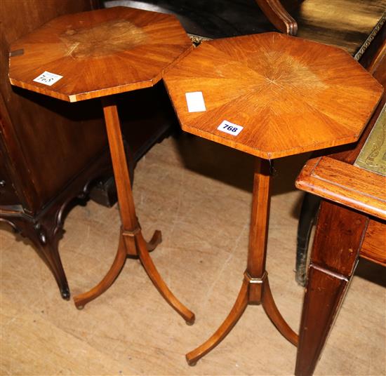 Pr mahogany torcheres